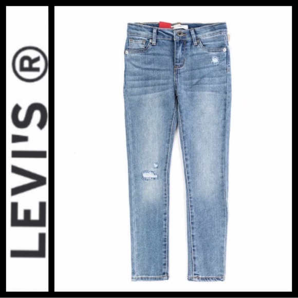 🎈SALE🎈NWT Levi’s Girl’s Distressed Girlfriend Skinny - Picture 1 of 6